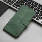 For Motorola Moto G35 Cubic Skin Feel Flip Leather Phone Case(Green) - 2