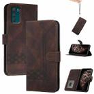 For Motorola Moto G42 Cubic Skin Feel Flip Leather Phone Case(Brown) - 1