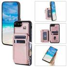 For iPhone 8 Plus / 7 Plus Zipper Card Slots RFID Phone Case(Rose Gold) - 1