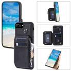 For iPhone 8 Plus / 7 Plus Zipper Card Slots RFID Phone Case(Black) - 1