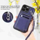 For iPhone 13 Pro Max Zipper Card Slots RFID Phone Case(Blue) - 5