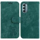 For Motorola Moto G Stylus 5G 2022 Little Tiger Embossed Leather Phone Case(Green) - 1