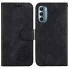 For Motorola Moto G Stylus 5G 2022 Little Tiger Embossed Leather Phone Case(Black) - 1