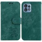 For Motorola Edge 40 Pro Little Tiger Embossed Leather Phone Case(Green) - 1