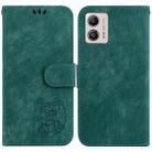 For Motorola Moto G13 / G23 / G53 Little Tiger Embossed Leather Phone Case(Green) - 1