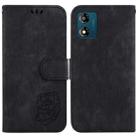 For Motorola Moto E13 Little Tiger Embossed Leather Phone Case(Black) - 1