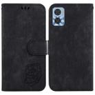 For Motorola Moto E22 / E22i Little Tiger Embossed Leather Phone Case(Black) - 1