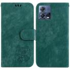 For Motorola Moto S30 Pro 5G Little Tiger Embossed Leather Phone Case(Green) - 1