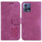 For Motorola Moto S30 Pro 5G Little Tiger Embossed Leather Phone Case(Rose Red) - 1