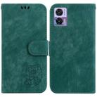 For Motorola Edge 30 Neo / 30 Lite Little Tiger Embossed Leather Phone Case(Green) - 1