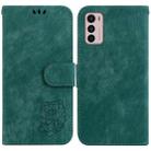 For Motorola Moto G42 Little Tiger Embossed Leather Phone Case(Green) - 1