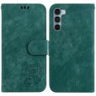 For Motorola Moto G200 5G / Edge S30 Little Tiger Embossed Leather Phone Case(Green) - 1