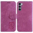 For Motorola Moto G200 5G / Edge S30 Little Tiger Embossed Leather Phone Case(Rose Red) - 1