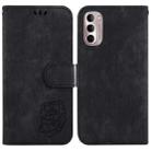 For Motorola Moto G Stylus 4G 2022 Little Tiger Embossed Leather Phone Case(Black) - 1