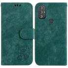 For Motorola Moto G Power 2022 Little Tiger Embossed Leather Phone Case(Green) - 1