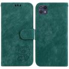 For Motorola Moto G50 5G Little Tiger Embossed Leather Phone Case(Green) - 1