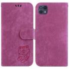 For Motorola Moto G50 5G Little Tiger Embossed Leather Phone Case(Rose Red) - 1