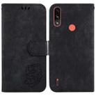 For Motorola Moto E7 Power / E7i Power Little Tiger Embossed Leather Phone Case(Black) - 1