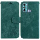 For Motorola Moto G60 / G40 Fusion Little Tiger Embossed Leather Phone Case(Green) - 1