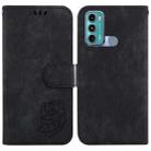 For Motorola Moto G60 / G40 Fusion Little Tiger Embossed Leather Phone Case(Black) - 1