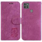 For Motorola Moto G9 Power Little Tiger Embossed Leather Phone Case(Rose Red) - 1