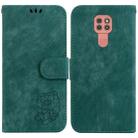 For Motorola Moto G9 Play / E7 Plus Little Tiger Embossed Leather Phone Case(Green) - 1