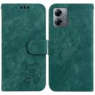 For Motorola Moto G14 Little Tiger Embossed Leather Phone Case(Green) - 1