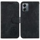 For Motorola Moto G14 Little Tiger Embossed Leather Phone Case(Black) - 1