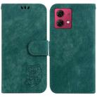 For Motorola Moto G84 Little Tiger Embossed Leather Phone Case(Green) - 1