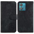 For Motorola Edge 40 Neo Little Tiger Embossed Leather Phone Case(Black) - 1