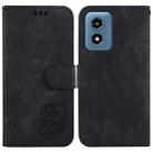For Motorola Moto G Play 4G 2024 Little Tiger Embossed Leather Phone Case(Black) - 1