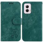 For Motorola Moto G Power 5G 2024 Little Tiger Embossed Leather Phone Case(Green) - 1