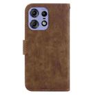 For Motorola Edge 50 Pro Little Tiger Embossed Leather Phone Case(Brown) - 3