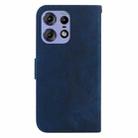 For Motorola Edge 50 Pro Little Tiger Embossed Leather Phone Case(Dark Blue) - 3