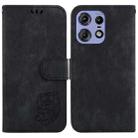 For Motorola Edge 50 Pro Little Tiger Embossed Leather Phone Case(Black) - 1