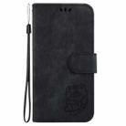 For Motorola Edge 50 Pro Little Tiger Embossed Leather Phone Case(Black) - 2