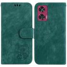 For Motorola Edge 50 Fusion Little Tiger Embossed Leather Phone Case(Green) - 1