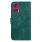 For Motorola Edge 50 Fusion Little Tiger Embossed Leather Phone Case(Green) - 3