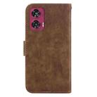 For Motorola Edge 50 Fusion Little Tiger Embossed Leather Phone Case(Brown) - 3