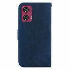 For Motorola Edge 50 Fusion Little Tiger Embossed Leather Phone Case(Dark Blue) - 3