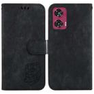 For Motorola Edge 50 Fusion Little Tiger Embossed Leather Phone Case(Black) - 1