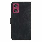 For Motorola Edge 50 Fusion Little Tiger Embossed Leather Phone Case(Black) - 3