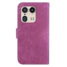 For Motorola Edge 50 Ultra Little Tiger Embossed Leather Phone Case(Rose Red) - 3