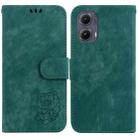 For Motorola Edge 2024 Little Tiger Embossed Leather Phone Case(Green) - 1