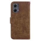 For Motorola Edge 2024 Little Tiger Embossed Leather Phone Case(Brown) - 3