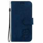 For Motorola Edge 2024 Little Tiger Embossed Leather Phone Case(Dark Blue) - 2