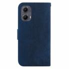 For Motorola Edge 2024 Little Tiger Embossed Leather Phone Case(Dark Blue) - 3