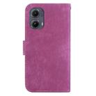 For Motorola Edge 2024 Little Tiger Embossed Leather Phone Case(Rose Red) - 3