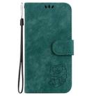 For Motorola Moto G04s / Moto E14 Little Tiger Embossed Leather Phone Case(Green) - 2