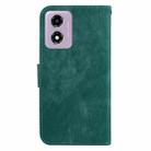 For Motorola Moto G04s / Moto E14 Little Tiger Embossed Leather Phone Case(Green) - 3